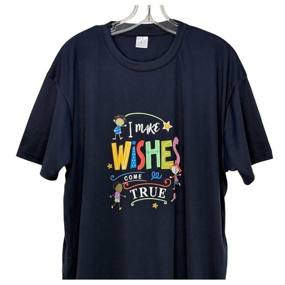 Unbranded Tops - Women’s Short Sleeve Large Top “I Make Wishes Come True” Black T Shirt
